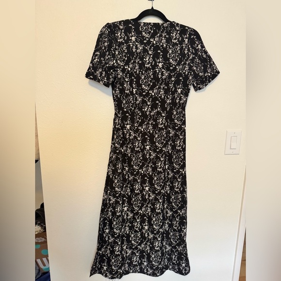 NEW Disturbia Naomi Squareneck Floral Dress Black White Size 2 US Midi Maxi NWOT - Picture 6 of 11
